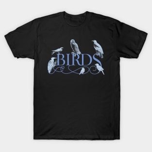 Bird Watchers Birders Bird Nerd's Design Woodpecker Owl Songbirds T-Shirt